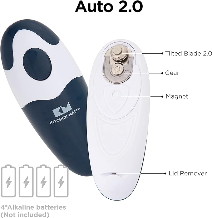 Kitchen Mama Auto 2.0 Electric Can Opener: Blade Opens Almost Any Can Pop or