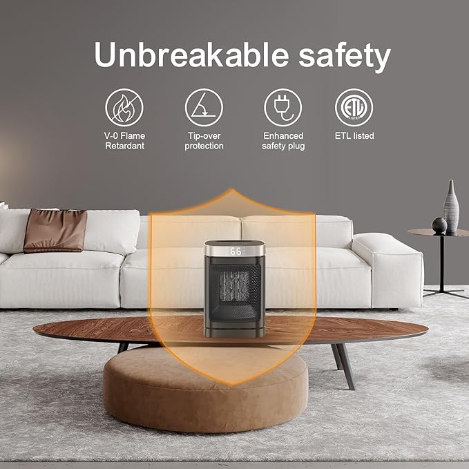 Small Portable Space Heater for Indoor Use -