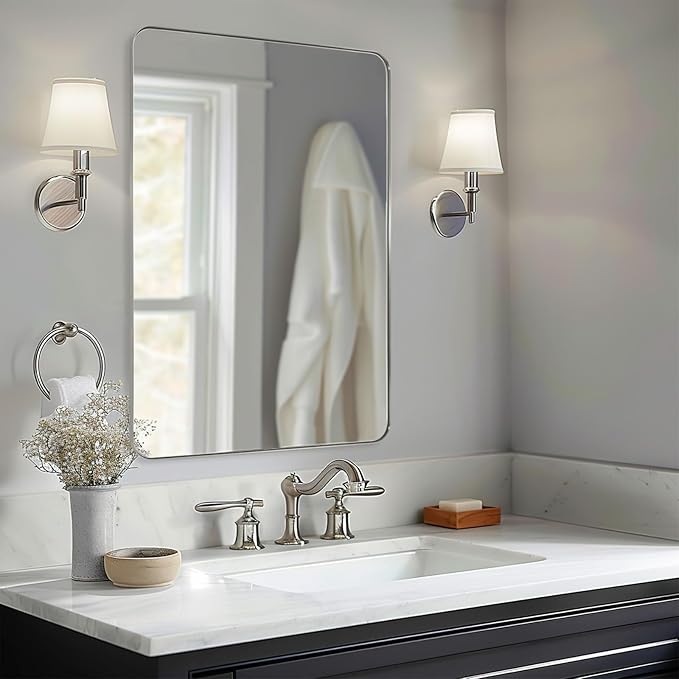 ANDY STAR 36”x48”Brushed Nickel Mirror