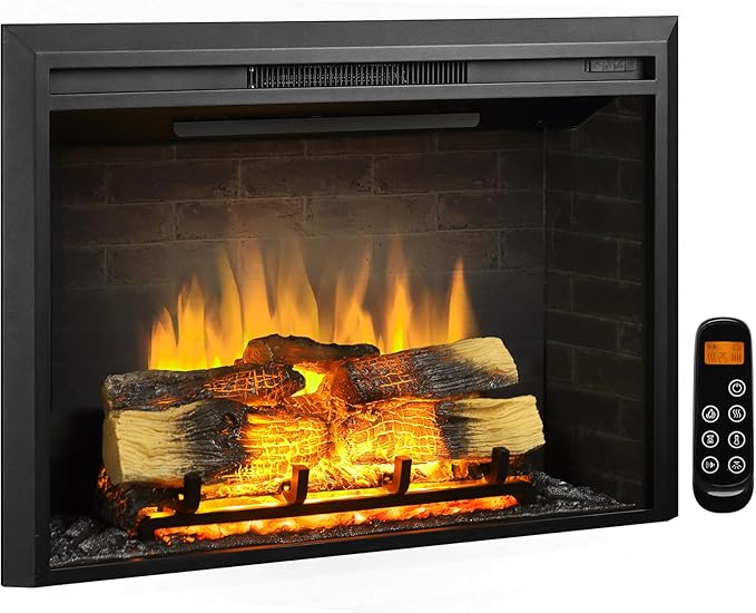 LegendFlame Carl 39" W Electric Fireplace Insert, Fireplace Heater 750/1500W