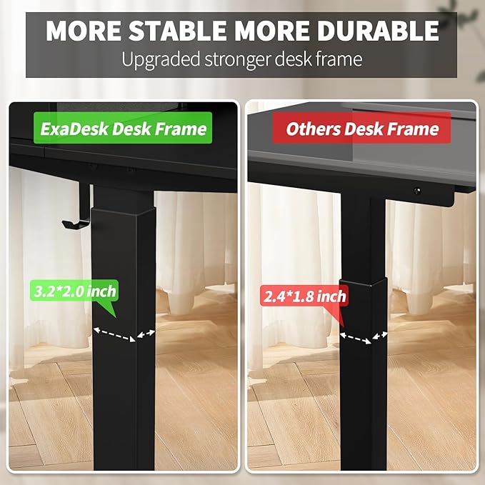 Electric Standing Widened Desk 63 * 30 Inches Adjustable Height