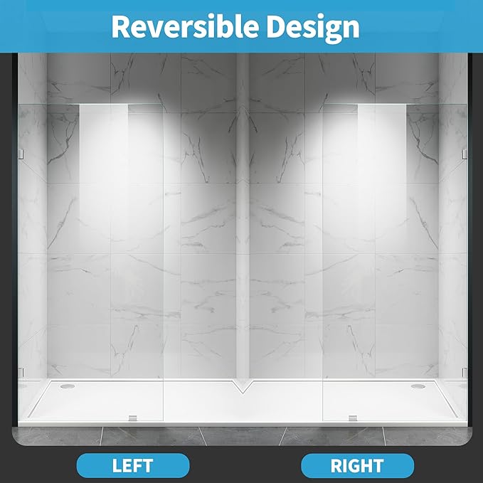 Shower Glass Panel, 30.5" W x 78.75" H Fixed Shower Screen Panel