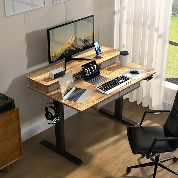 48 * 30 Inches Electric Standing Widened Desk Adjustable Height