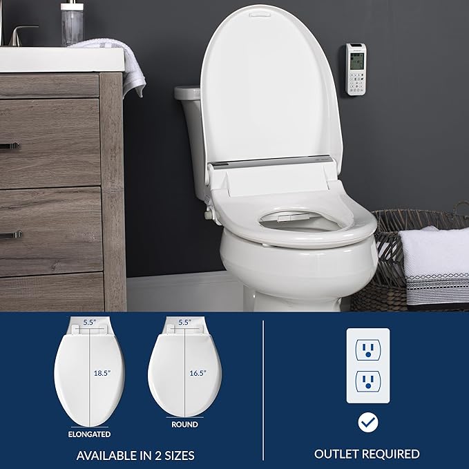Bio Bidet BB2000 Electric Bidet Toilet Seat, Warm Water