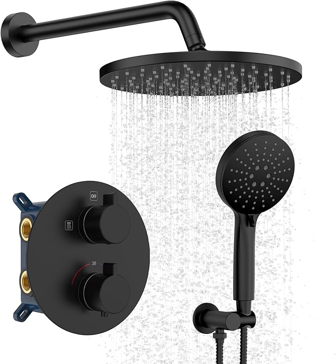 Iriber Thermostatic Shower System Wall Mount