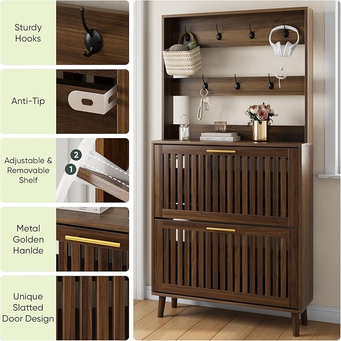 Upgraded 62.99“ Tall Shoe Cabinet