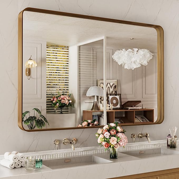 LOAAO 48X32 Inch Bathroom Mirror