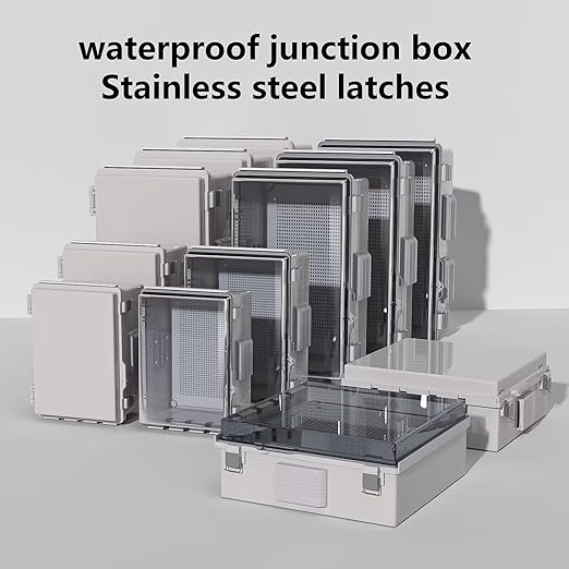 ABS Electrical Junction Box, Ventilated Design, Cable Grommets, IP65 Waterproof