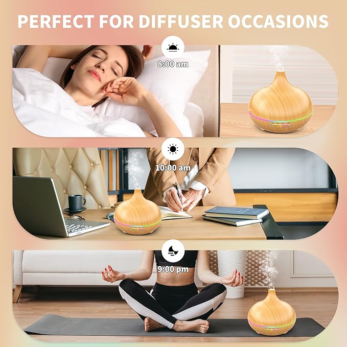 Aroma Diffuser for Essential Oil Large Room, Office Essential Oil Diffusers for