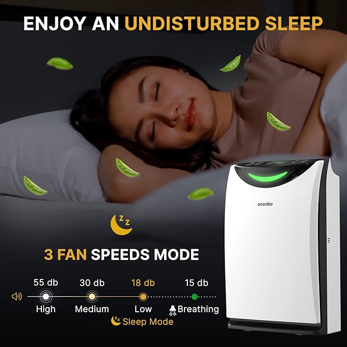 Econika Air Purifier and Humidifier Combo – HEPA Air Purifier