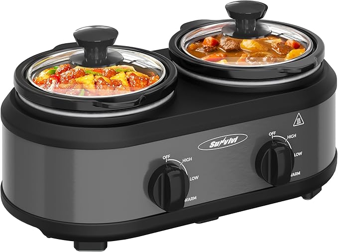 Sunvivi Dual Slow Cooker, Buffet Servers and Warmer