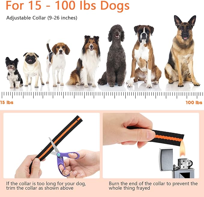 Dog Training Collar, IPX7 Waterproof Dog Shock Collar