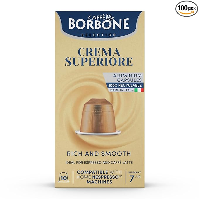 Caffè Borbone Crema Superiore Aluminum Capsules Compatible