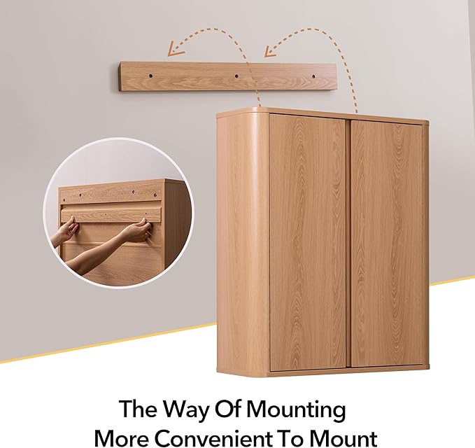 Wall Mounted Storage Cabinet, 2-Door Bathroom Medicine Cabinet