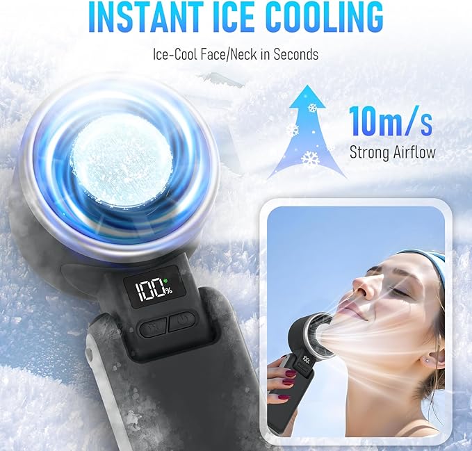 PlayHot Portable Handheld Turbo Fan