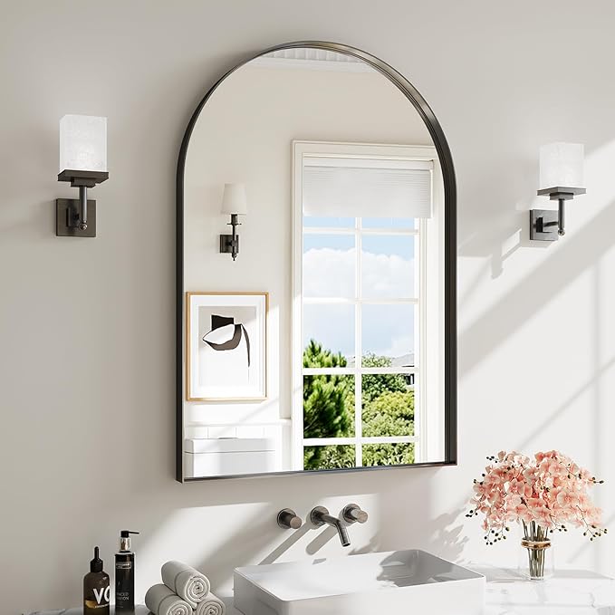 Arch Bathroom Mirror, Tempered Glass Decor Mirror
