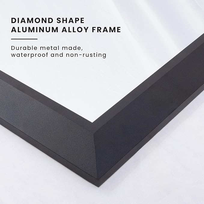 Amorho Black Bathroom Mirror, Living Room, Large Rectangle Vanity Mirrors.