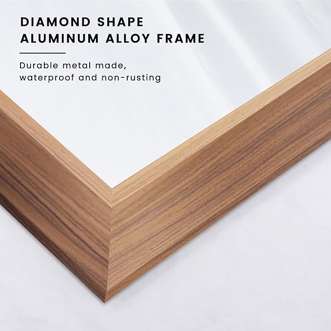 Amorho Bathroom Mirror, Hang Horizontally/Vertically, Suitable