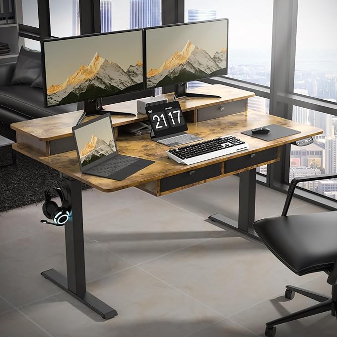 55 * 30 Inches Electric Standing Widened Desk Adjustable Height