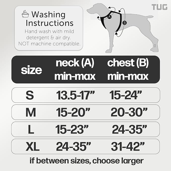 TUG Grab Dog Harness with Built-in Magnetic Traffic Leash (Small/Green) | Padded Magnetic Traffic Handle | Dual Leash Clips | 4-Point Adjustable Fit | Durable Nylon