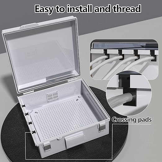 Electrical Junction Box, Ventilated Design, Cable Grommets, Indoor/Outdoor Use