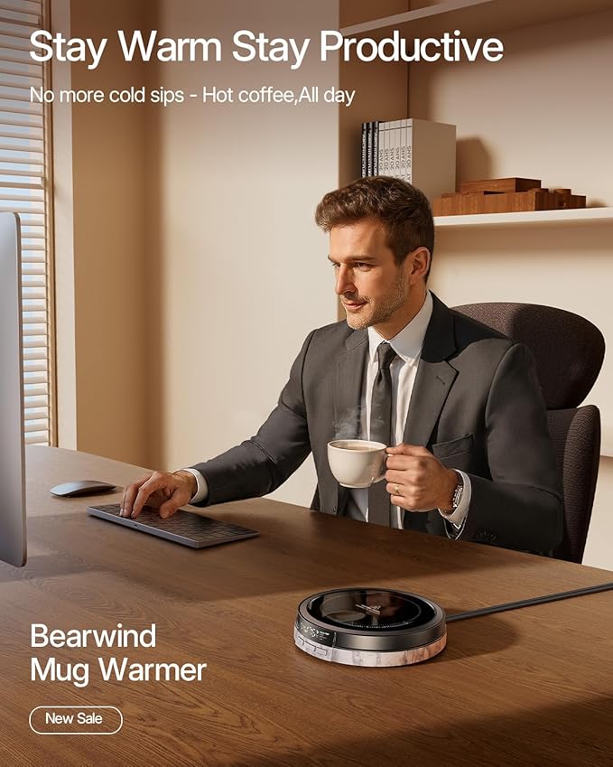 Coffee Mug Warmer for Desk, 50W Fast Heating Cup Warmer