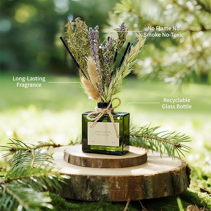 Reed Diffuser, 6.09 oz French Juniper Lavender Scent Diffuser