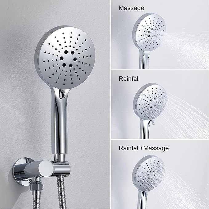 Iriber Shower System Wall Mounted Shower Faucet Mixer Set
