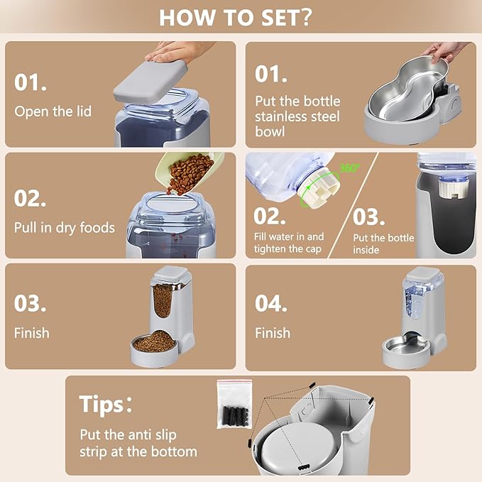 Automatic Cat Feeder and Water Dispenser