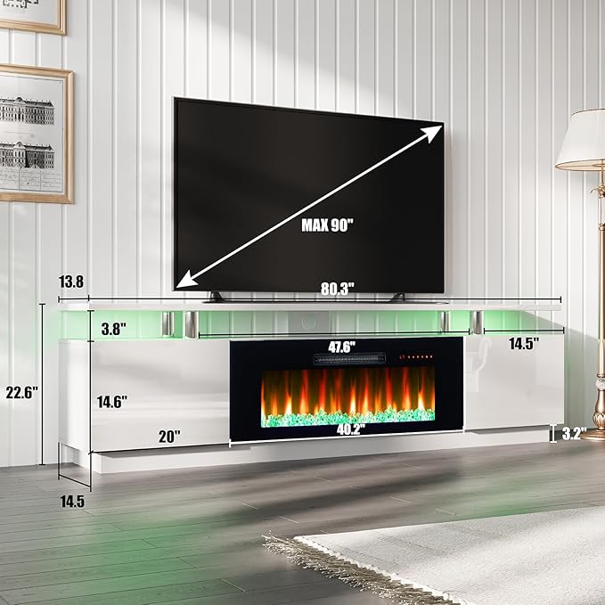 AMERLIFE Fireplace TV Stand