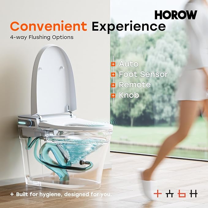 HOROW Bidet Toilet 10" Rough-in, Smart Toilet
