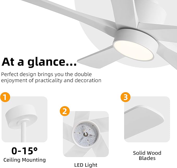 WINGBO 48 Inch DC Ceiling Fan