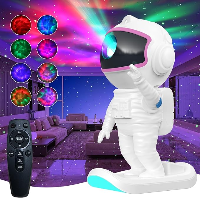 Galaxy Projector for Bedroom, Star Night Light Projector with Remote Control & Timer, Gift for Kids Adults for Birthdays, Christmas (Pink)