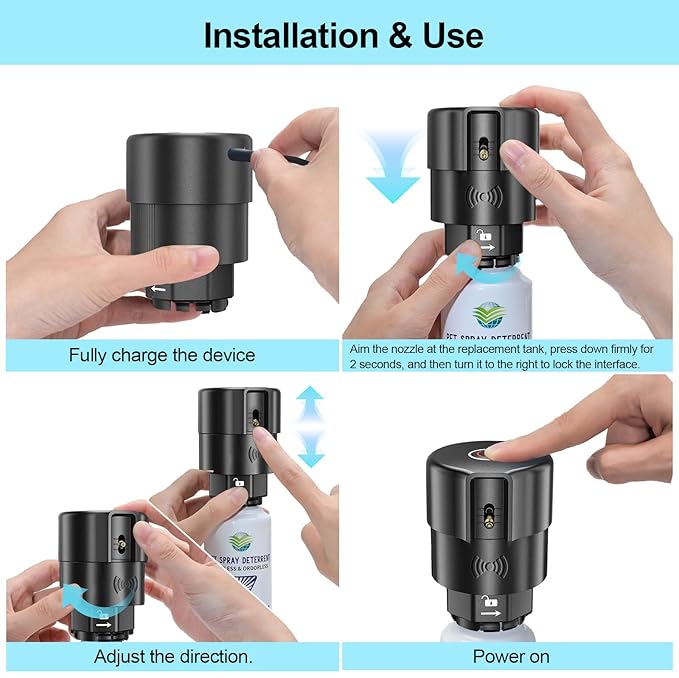Cat Spray Deterrent System Automatic Cat Deterrent Spray, Motion Activated