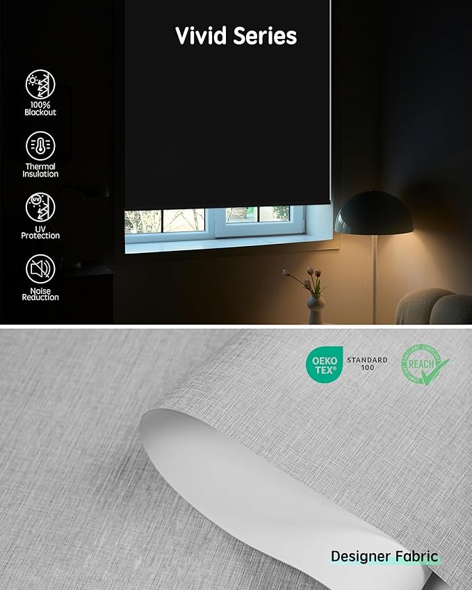 Yoolax Motorized Blinds with Remote, Smart Blinds