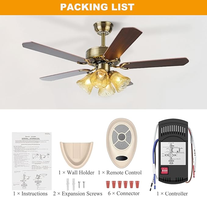 Universal Ceiling Fan Remote Control Kit Replacement