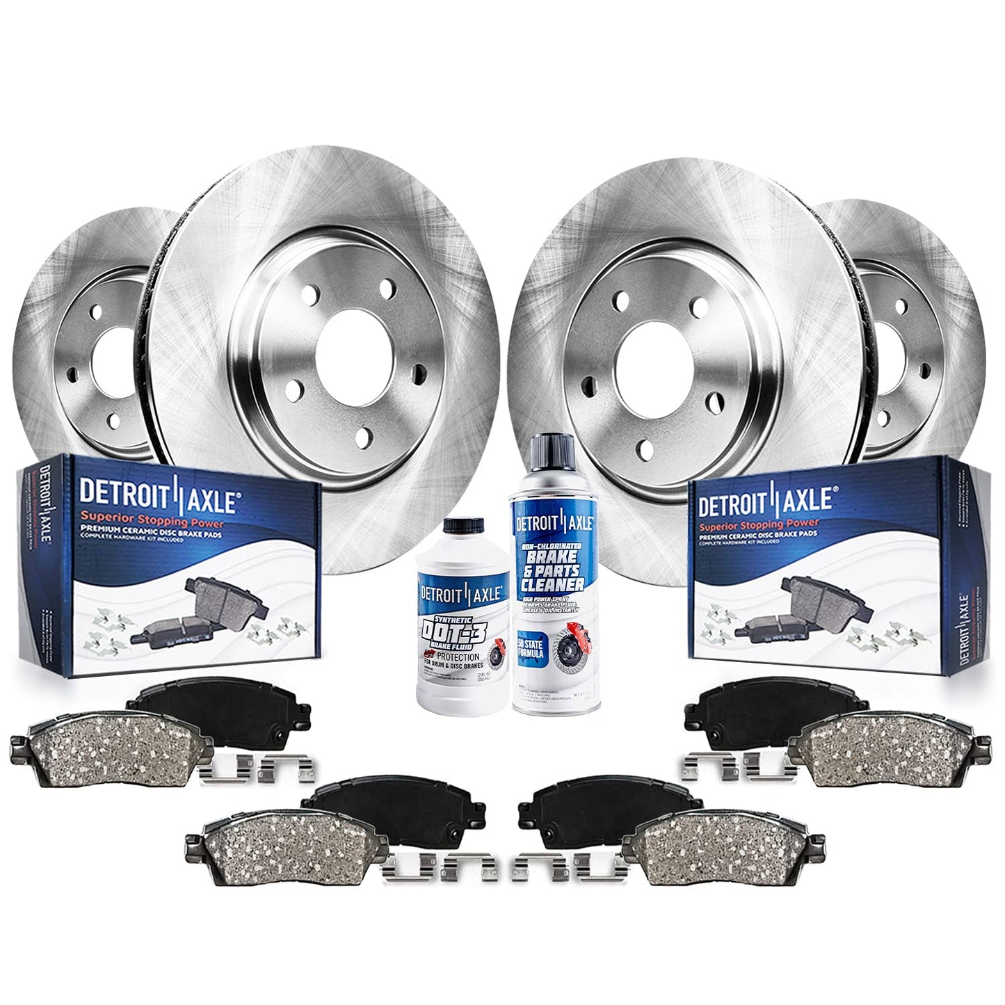 Detroit Axle - Brake Kit for 2007 2008 2009 2010 Ford Edge Lincoln MKX Disc Brake Rotors Ceramic Brake Pads Replacement: 12.60 i