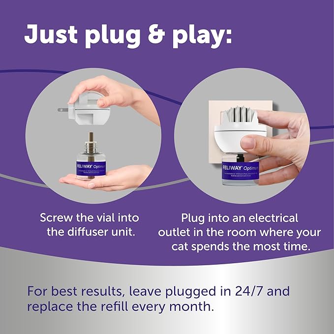 FELIWAY® Optimum 30 Day Cat Calming Plug In Pheromone Diffuser Starter Kit