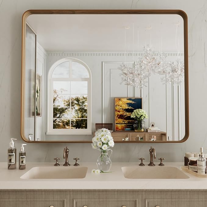 LOAAO 40X30 Inch Bathroom Mirror