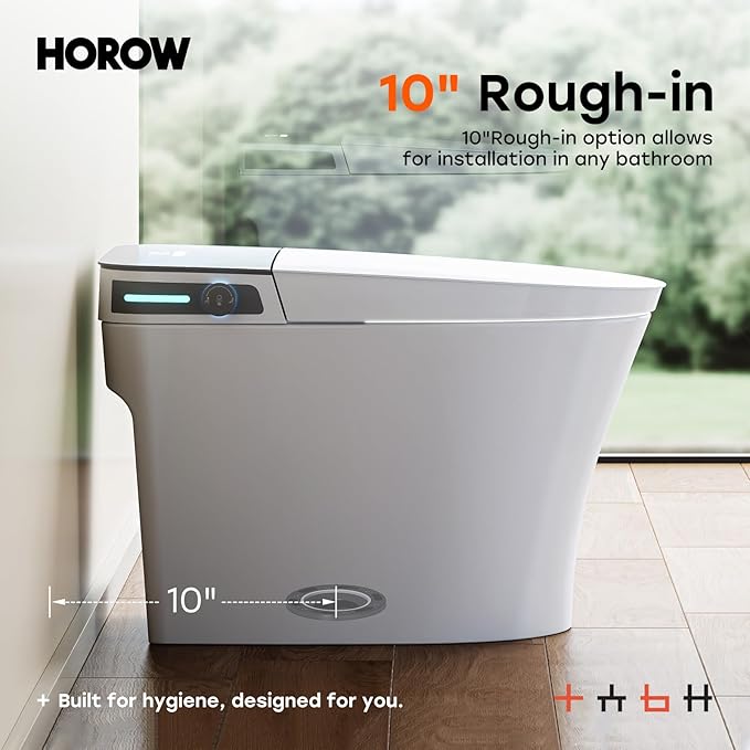 HOROW Bidet Toilet 10" Rough-in, Smart Toilet