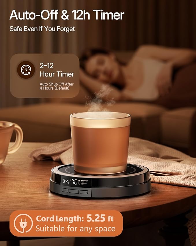 Coffee Mug Warmer for Desk, 50W Fast Heating Cup Warmer