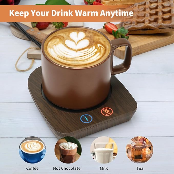 VOBAGA Imitation Wood Grain Coffee Cup Warmer & Mug Warmer