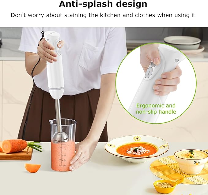 Bonsenkitchen Hand Blender, Immersion Blender