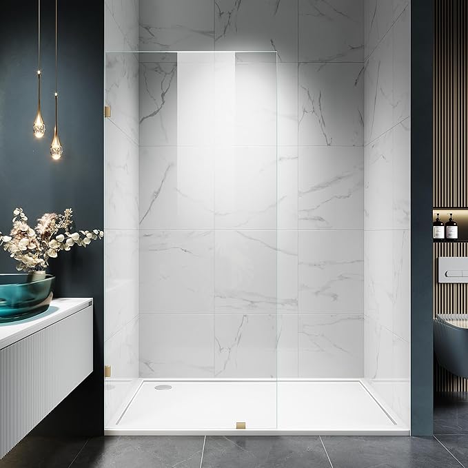 Shower Glass Panel, Frameless Walk in Shower Door