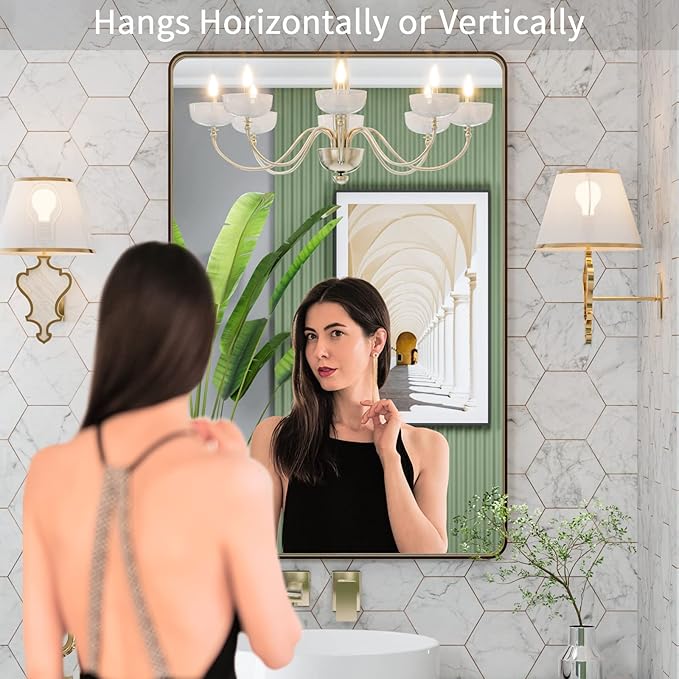 LOAAO 24”X36” Bronze Bathroom Mirrors