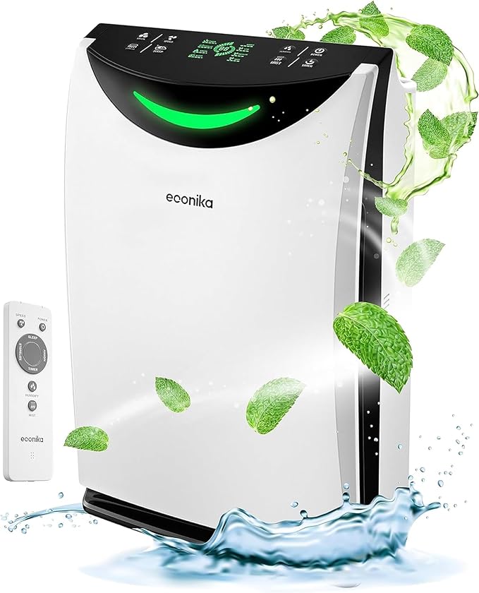 Econika Air Purifier and Humidifier Combo – HEPA Air Purifier