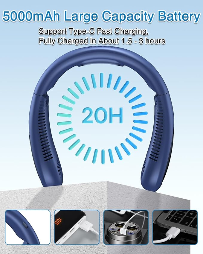 GAITIR Neck Air Conditioner, Portable Neck Fan