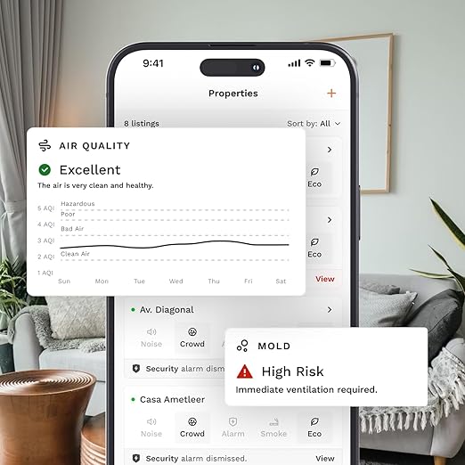 Layla Eco Air Quality Sensor & Air Quality Monitor Indoor – Smart Indoor Air