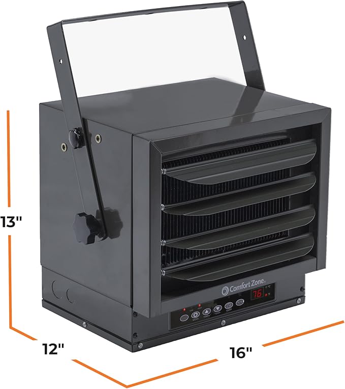 Comfort Zone Hard-Wired Ceiling Mount Garage Space Heater