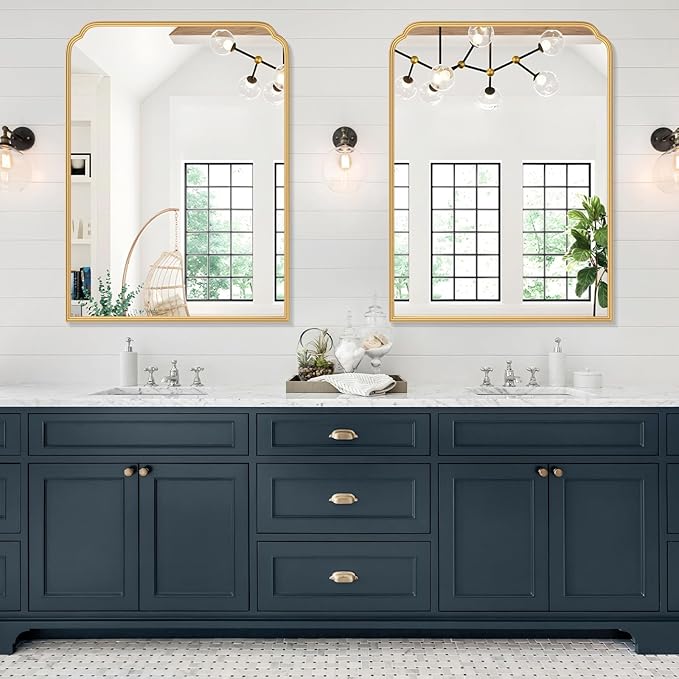 30X40 Inch Gold Bathroom Mirror